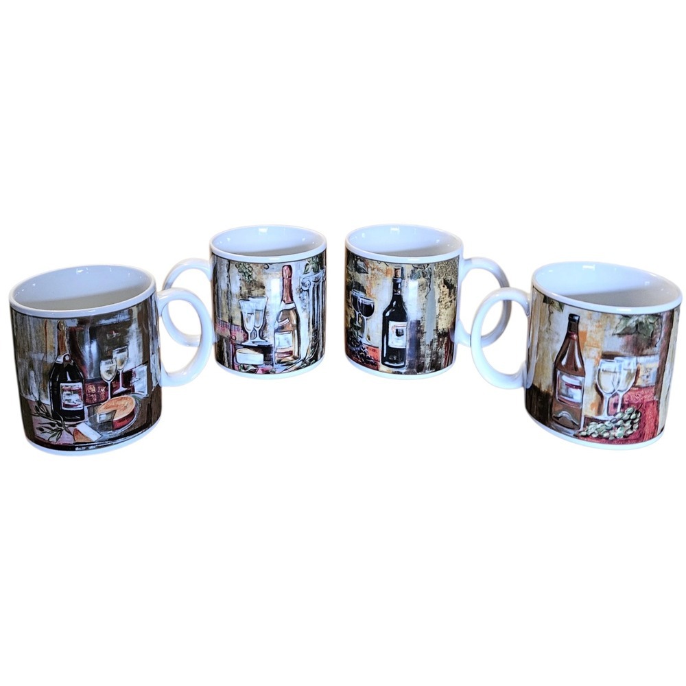 Sakura Table Classico Silvia Vassileva Discontinued Wine Mugs Set of 4 Tuscan
